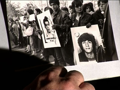 Photo d'une manifestation pour les disparus, extrait du documentaire de Sara Millot intitulé L'exil et le royaume